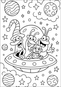 Interstellare Abenteuer (Ausmalbild von Space Goofs - Unsichtbare Besucher)