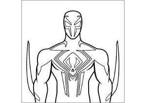 Spider-Man 2099 (Ausmalbild von Spider-Man: A New Universe)