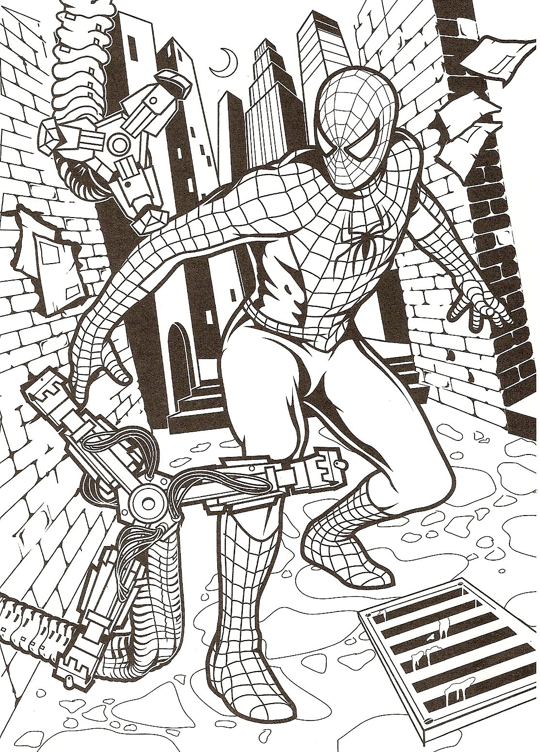 Spiderman Malbuch für Kinder (Ausmalbild von Spider-Man zum Ausdrucken und Ausmalen für Kinder)