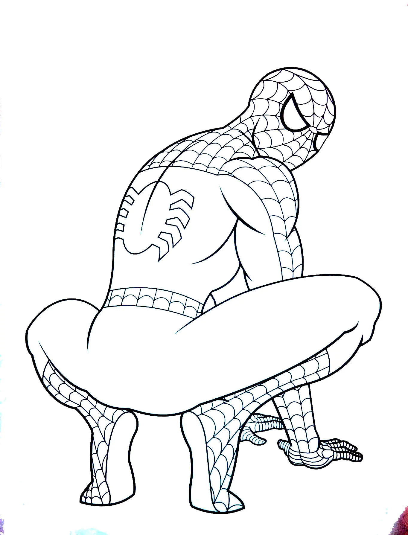 Ausmalbilder von Spider-Man zum Ausmalen für Kinder