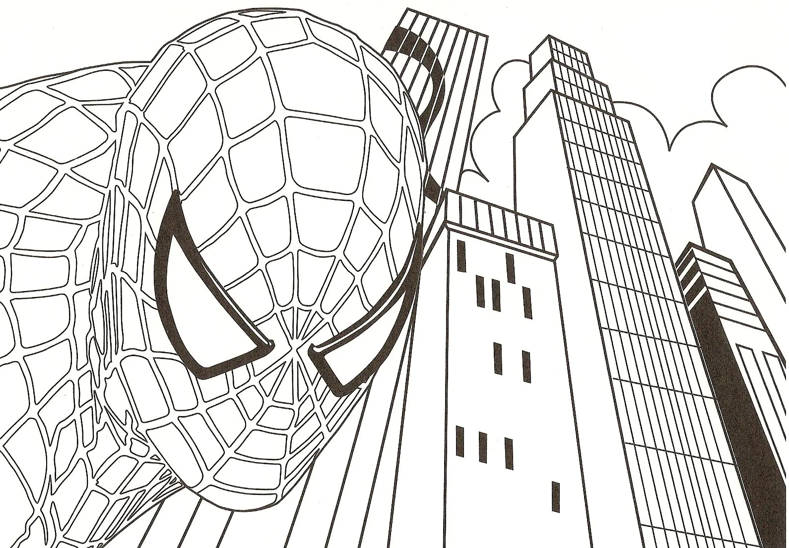 Spider-Man Coloriage zum kostenlosen Ausdrucken (Ausmalbild zum Ausdrucken und Ausmalen für Kinder)