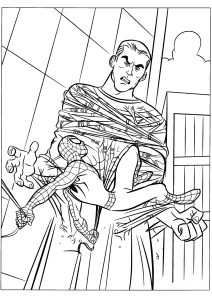 Spider-Man und Sandman (Ausmalbild)