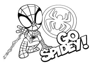 Los geht's, Spidey! (Ausmalbild von Spidey und seine erstaunlichen Freunde)