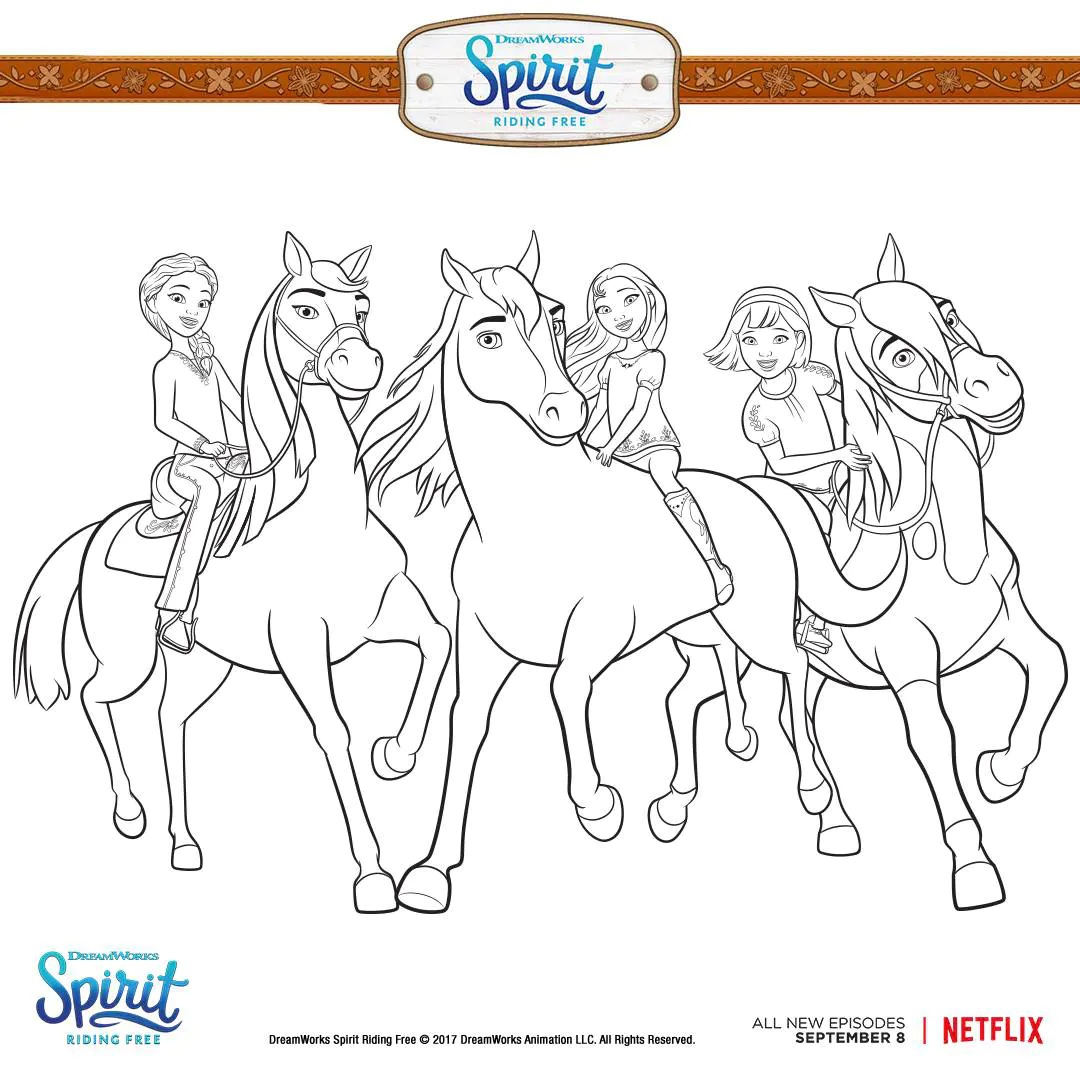 Spirit - Der wilde Mustang malen (Ausmalbild von Spirit – Der wilde Mustang zum Ausdrucken und Ausmalen für Kinder)