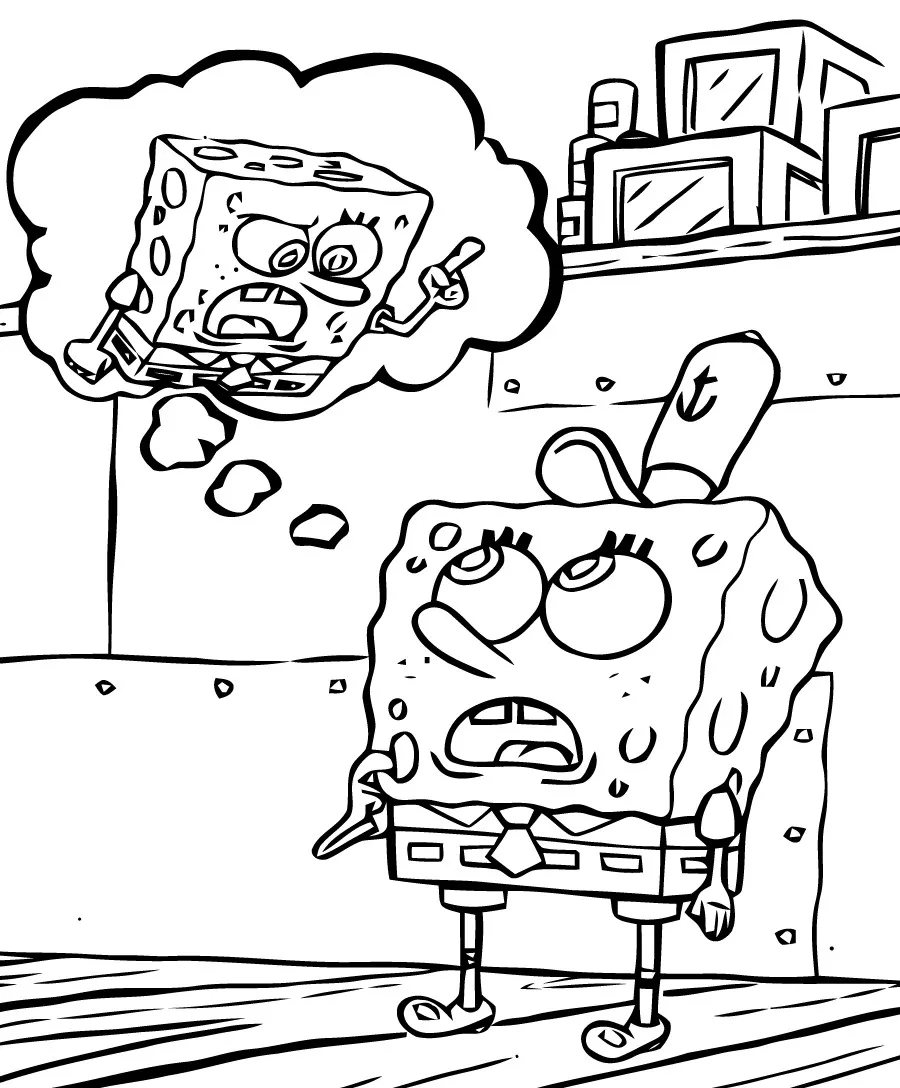 Bob der Baumeister Malvorlagen zum Ausdrucken (SpongeBob Schwammkopf)