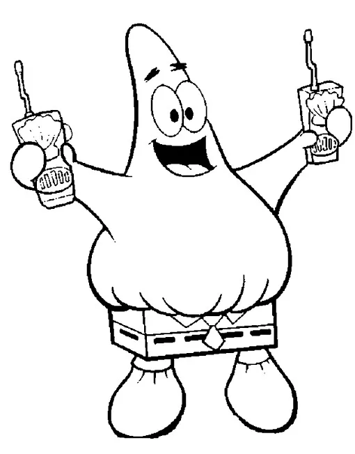 Bob-l-eponge-a-farbig-3 (Ausmalbild von SpongeBob Schwammkopf zum Ausdrucken und Ausmalen für Kinder)