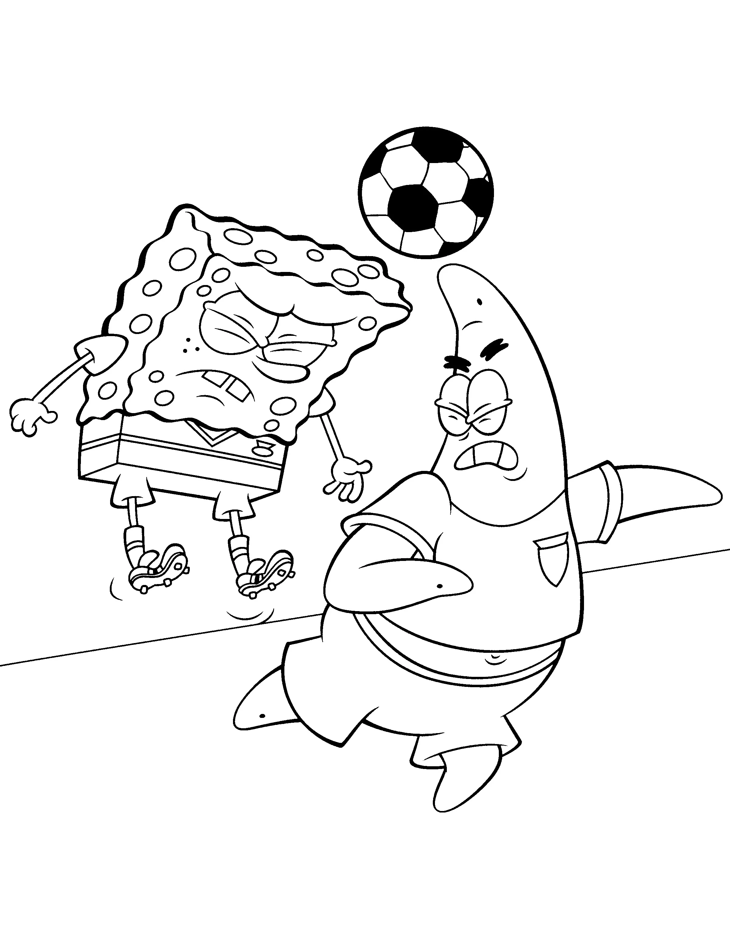 SpongeBob Ausmalbilder zum kostenlosen Herunterladen (Ausmalbild von SpongeBob Schwammkopf zum Ausdrucken und Ausmalen für Kinder)