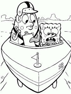 Bild von SpongeBob zum Herunterladen und Ausmalen (Ausmalbild von SpongeBob Schwammkopf)