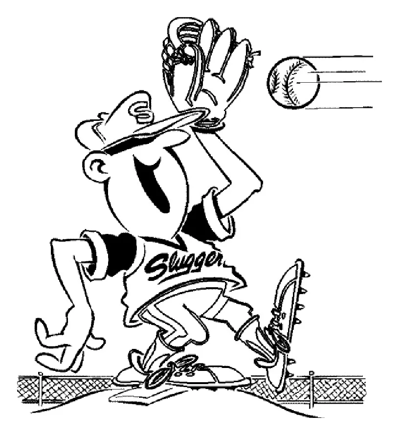 Baseball (Ausmalbild von Sport zum Ausdrucken und Ausmalen für Kinder)