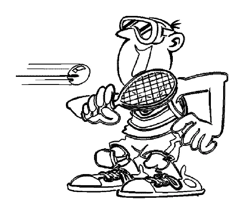 Tischtennis (Ausmalbild von Sport zum Ausdrucken und Ausmalen für Kinder)