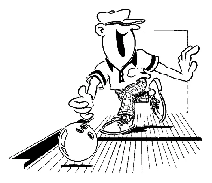 Bowling Ausmalbild (Ausmalbild von Sport zum Ausdrucken und Ausmalen für Kinder)