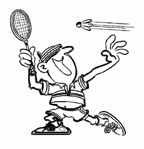Kostenlose und gratis Malvorlage für Kinder mit Sport kostenlos zum Herunterladen