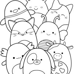 Ausmalbilder von Squishmallow zum Ausdrucken und Ausmalen für Kinder