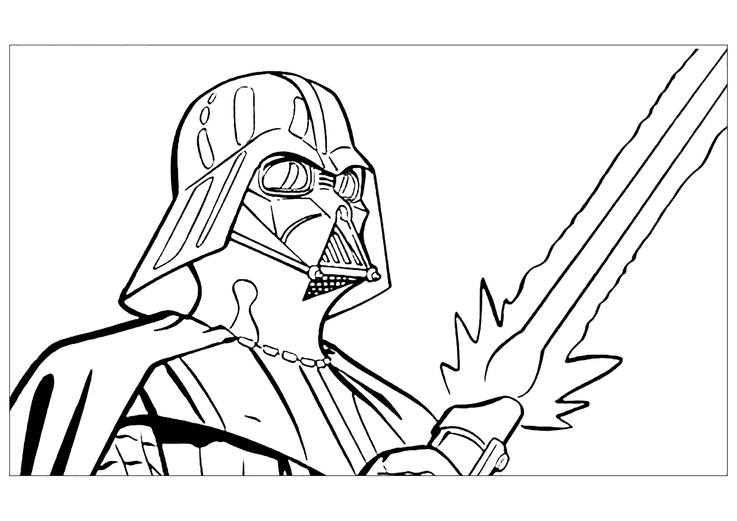 Star Wars: Darth Vader (Ausmalbild zum Ausdrucken und Ausmalen für Kinder)