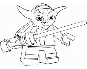 Star Wars: Lego Yoda auf Deutsch übersetzt wird zu Star Wars: Lego Yoda. (Ausmalbild)