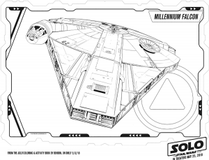Millennium Falke (Ausmalbild von Star Wars)