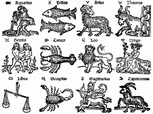 Sternzeichen Collage zum Ausdrucken (Ausmalbild)