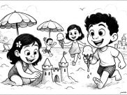 Ausmalbilder von Summer zum Ausdrucken und Ausmalen für Kinder