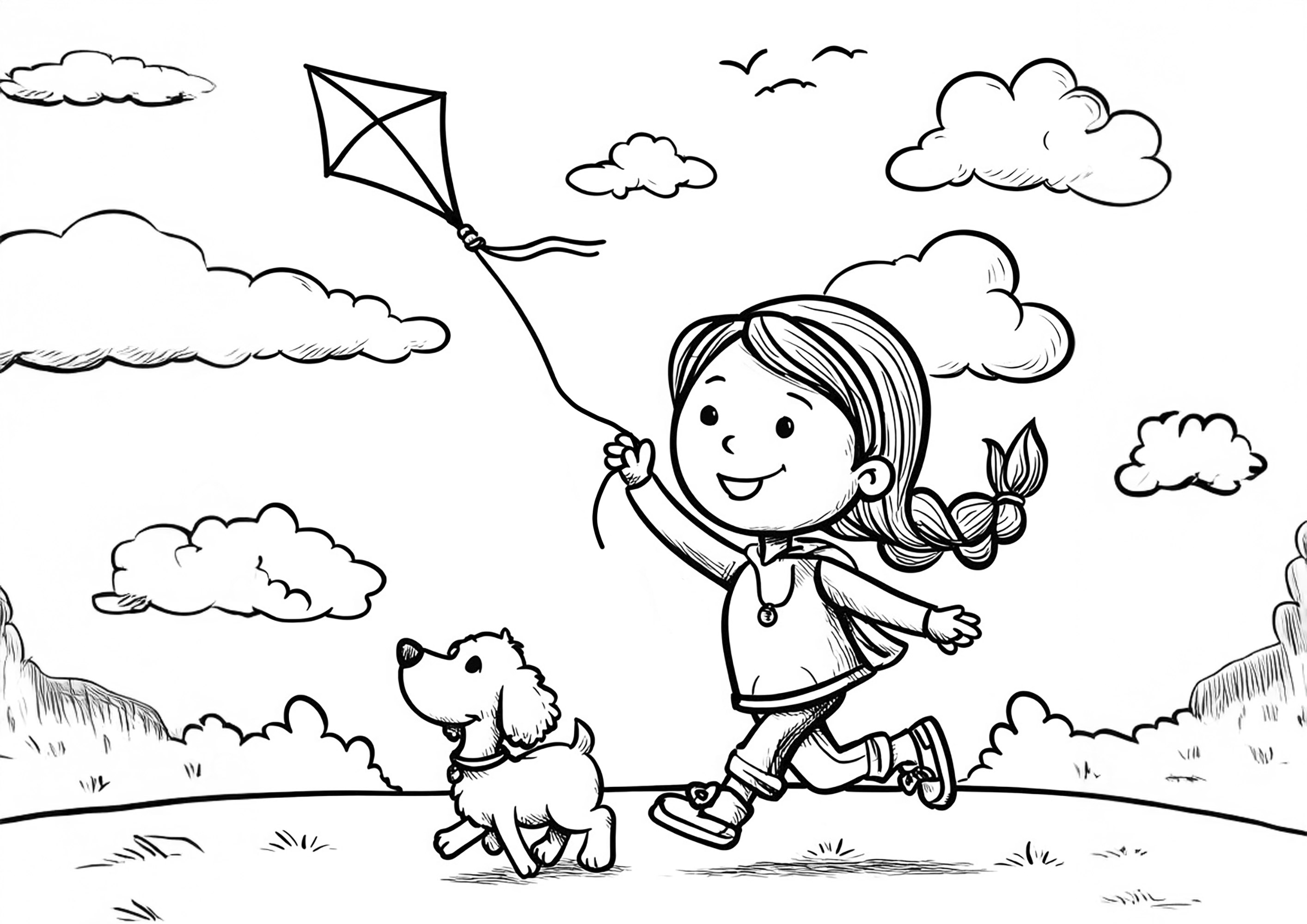 Drachen (Ausmalbild von Summer zum Ausdrucken und Ausmalen für Kinder)