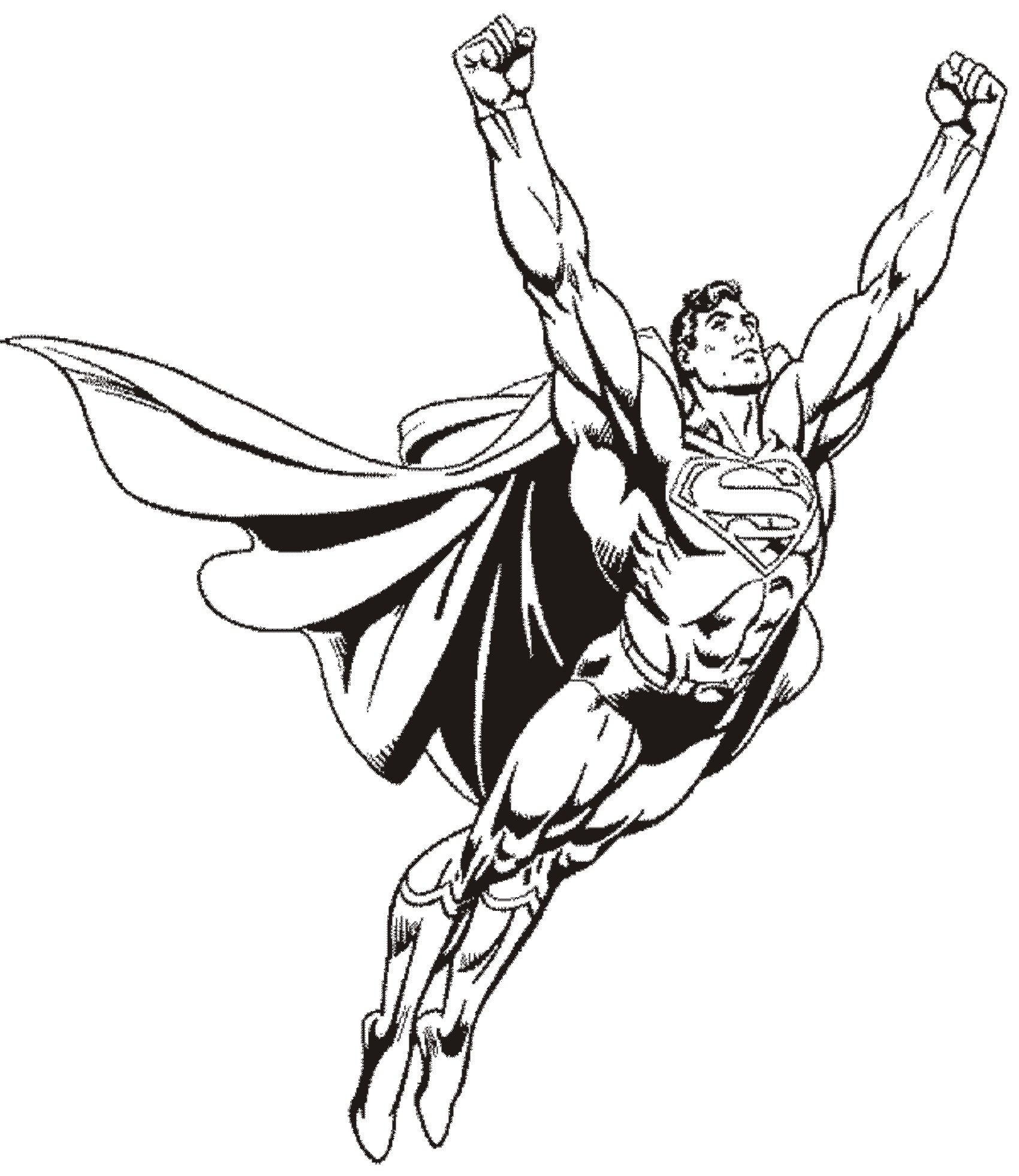 Superman-Ausmalbild für Kinder (Ausmalbild zum Ausdrucken und Ausmalen für Kinder)