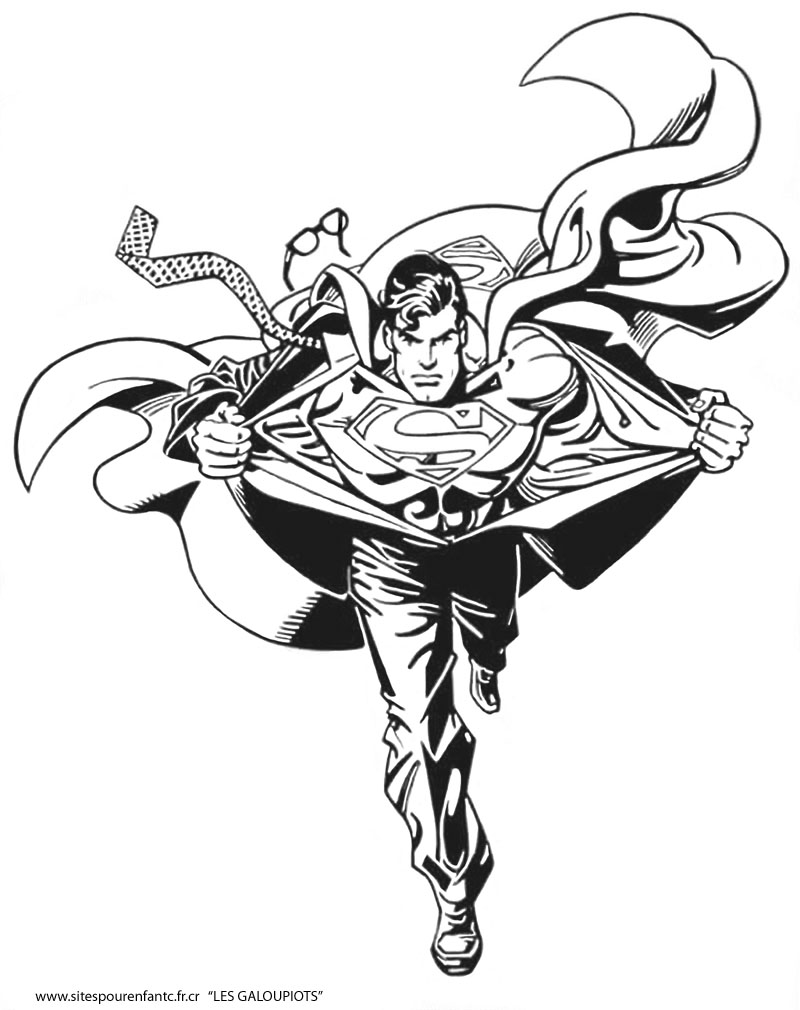 Superman-Bild zum Ausdrucken und Ausmalen