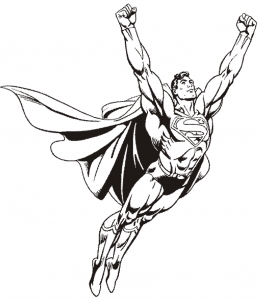Superman-Ausmalbild für Kinder (Ausmalbild)