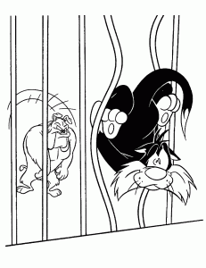Sylvester und Tweety Ausmalbilder kostenlos zum Ausmalen