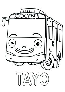 Tayo, der kleine Bus (Ausmalbild von Tayo der kleine Bus)