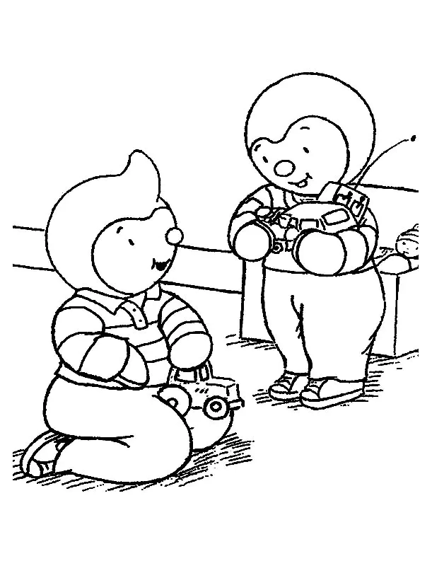 Ausmalbilder von T'choupi zum Ausmalen für Kinder (Tchoupi)