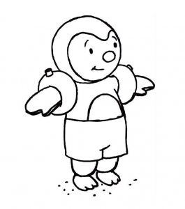 Ausmalbilder von T'choupi zum Ausmalen für Kinder (Ausmalbild von Tchoupi)