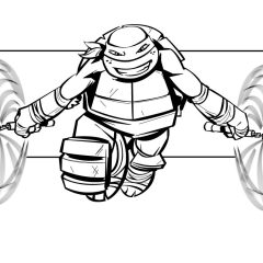 Ausmalbilder von Teenage Mutant Ninja Turtles zum Ausdrucken und Ausmalen für Kinder