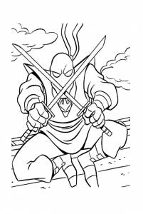 Shredder: Ninja Turtles Malbuch für Kinder. (Ausmalbild von Teenage Mutant Ninja Turtles)