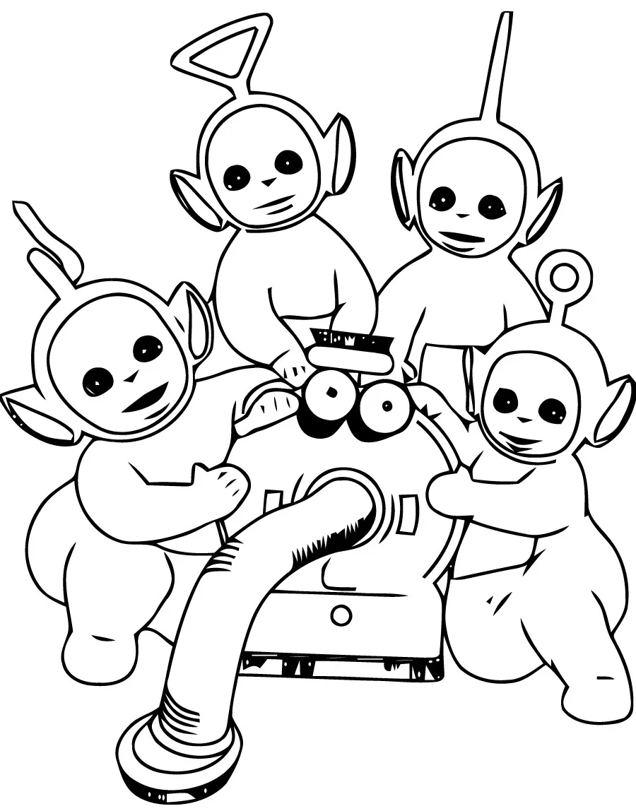 Teletubbies Malbuch für Kinder (Ausmalbild zum Ausdrucken und Ausmalen für Kinder)