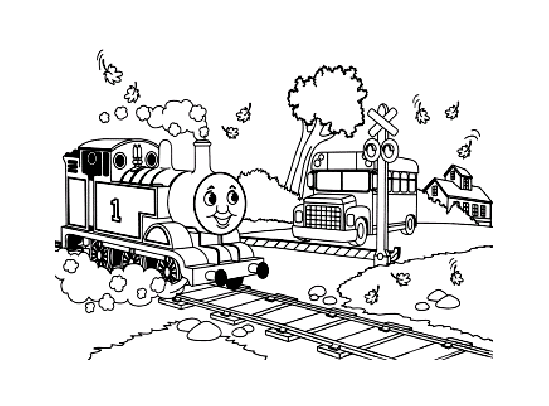 Bild von Thomas und seine Freunde zum Herunterladen und Ausmalen