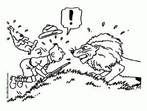 Tim und Struppi Coloriage zum Ausdrucken (Ausmalbild)
