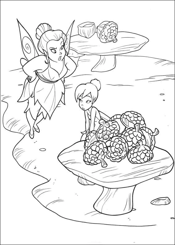 Ausmalbilder von Die Fee Tinkerbell für Kinder (Ausmalbild zum Ausdrucken und Ausmalen für Kinder)