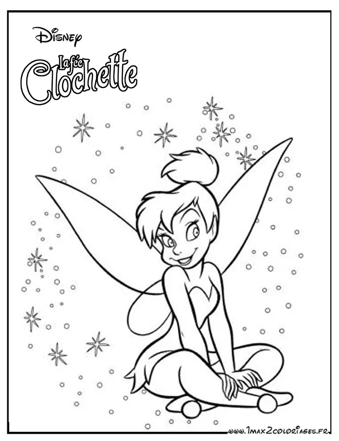 Bild von Die Fee Tinkerbell zum Herunterladen und Ausmalen