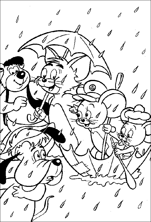 Tom und Jerry Ausmalbilder für Kinder (Ausmalbild zum Ausdrucken und Ausmalen für Kinder)