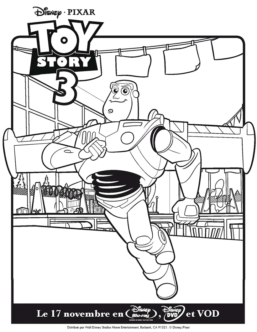 Bild von Toy Story zum Ausdrucken und Ausmalen
