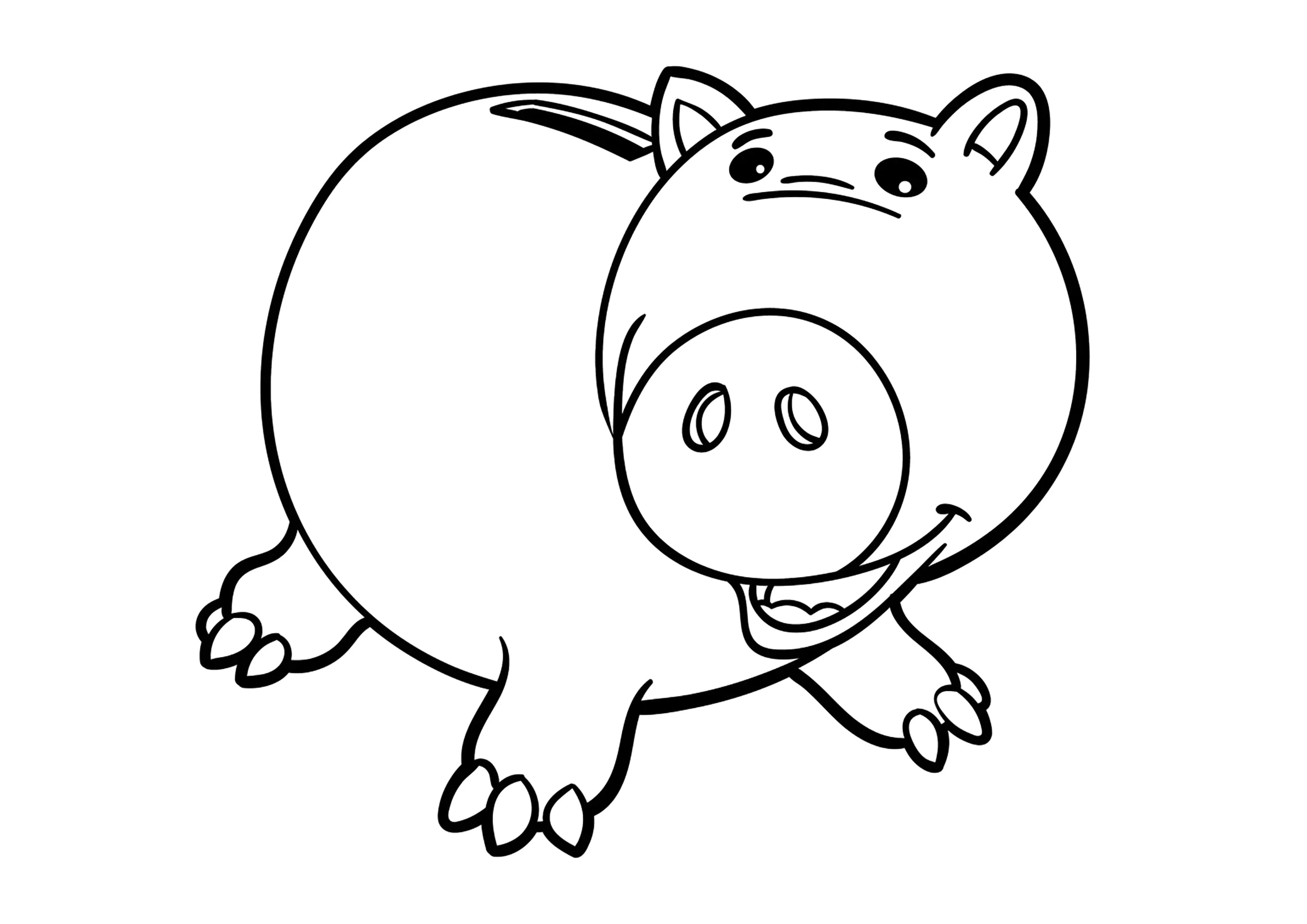 Das Sparschwein aus Toy Story (Ausmalbild zum Ausdrucken und Ausmalen für Kinder)