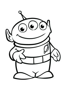 Einer der netten Außerirdischen aus Toy Story (Ausmalbild)