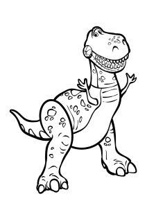 Der berühmte T-Rex aus Toy Story (Ausmalbild)