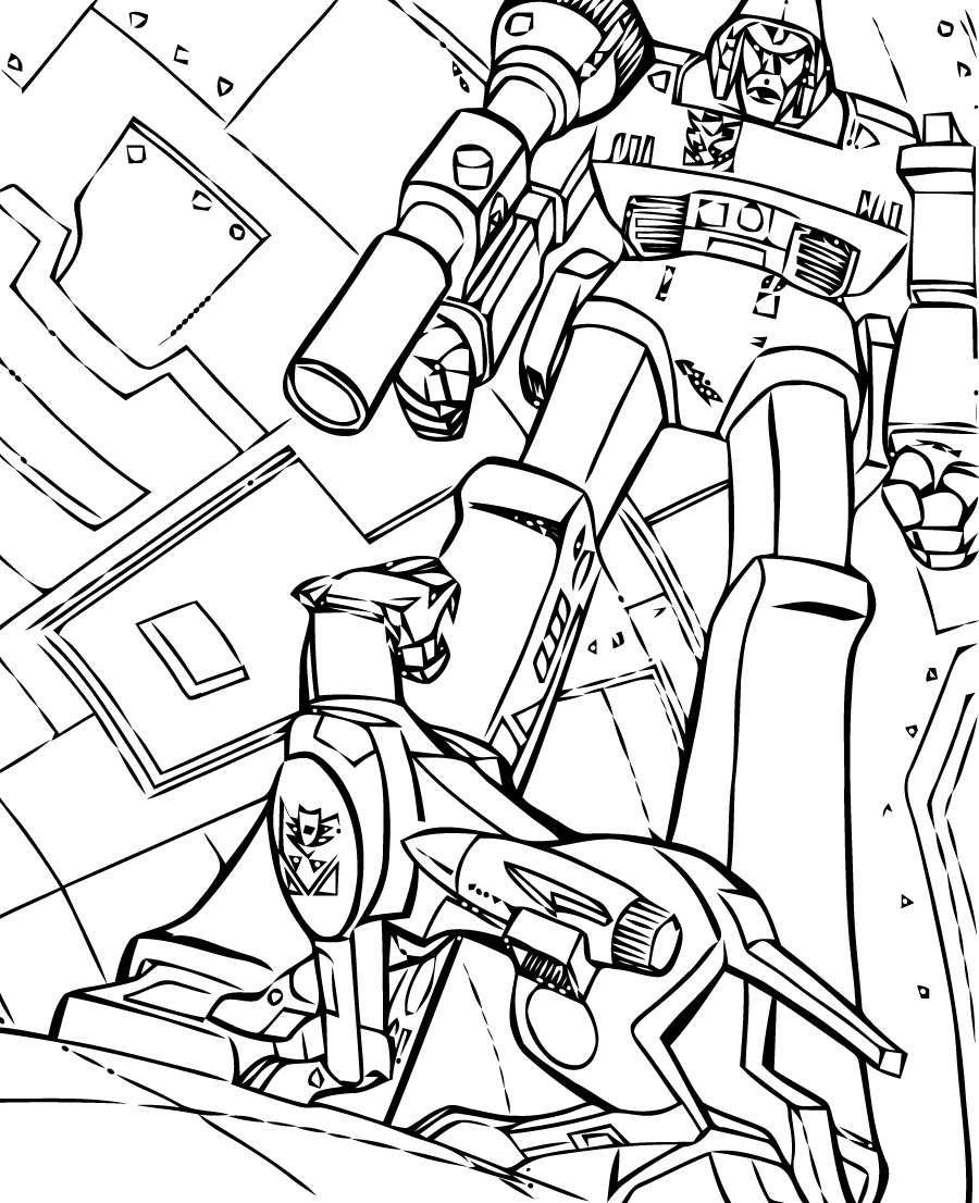 Transformers-Bild zum Ausdrucken und Ausmalen