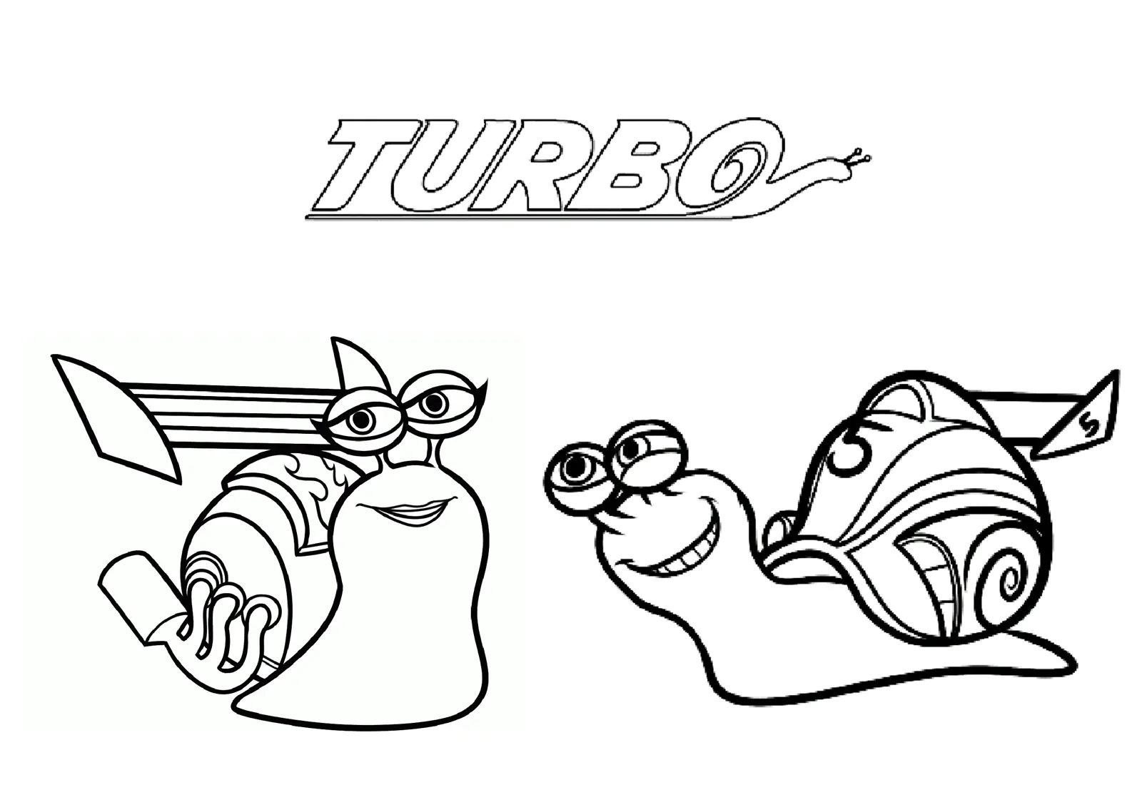 Turbo die Schnecke gratis zum Ausmalen