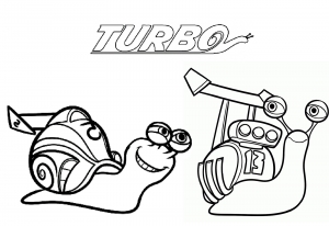 Bild von Turbo die Schnecke zum Ausdrucken und Ausmalen