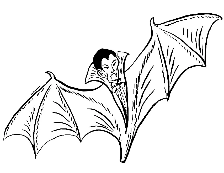 Ausmalbilder Vampire zum Ausmalen für Kinder