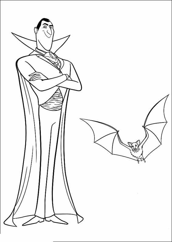 Vampire Coloriage zum Herunterladen (Ausmalbild zum Ausdrucken und Ausmalen für Kinder)