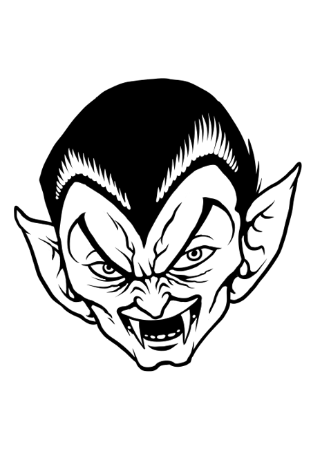 Vampire Ausmalbilder für Kinder (Ausmalbild zum Ausdrucken und Ausmalen für Kinder)