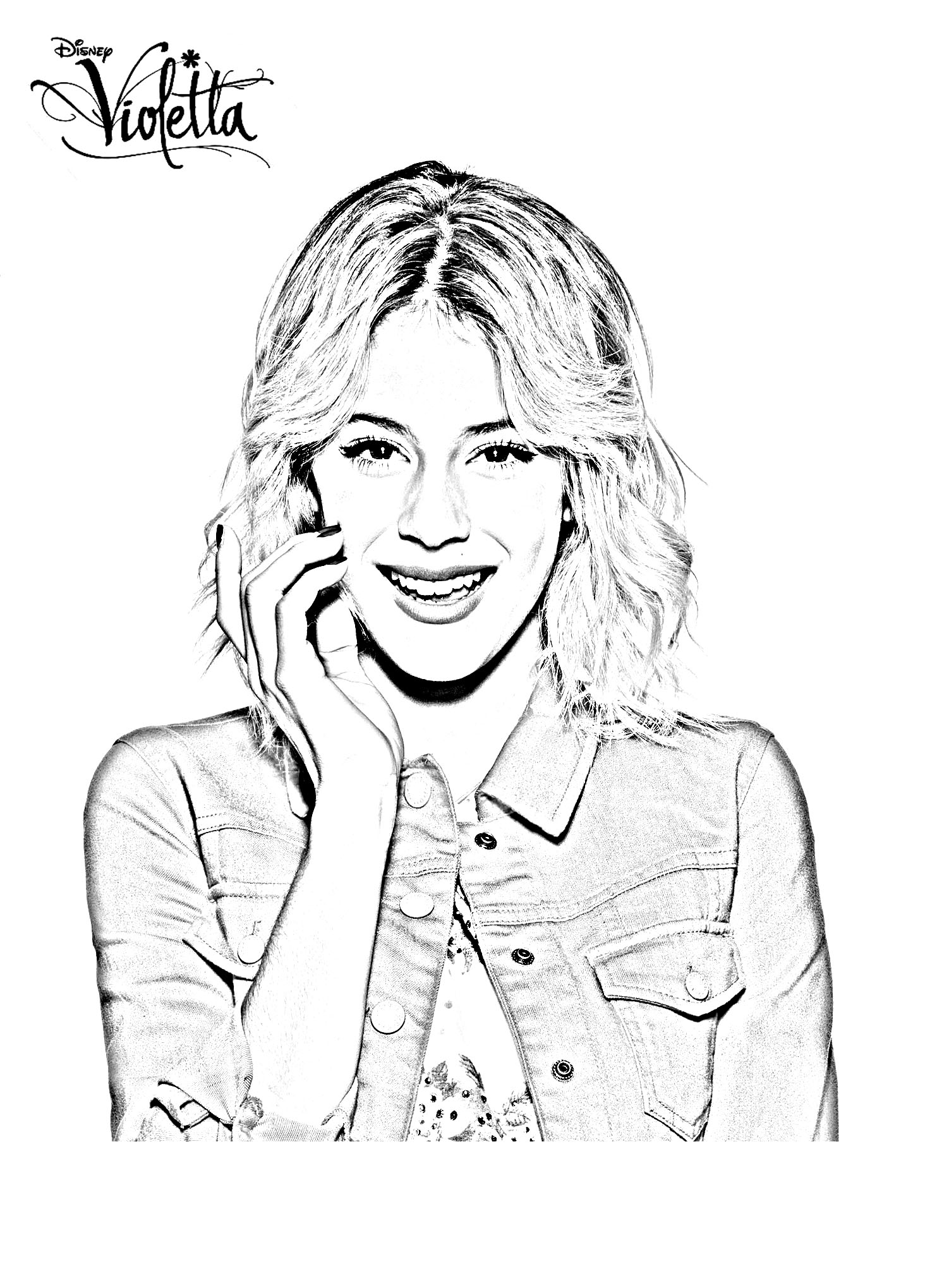 Violetta Staffel 3 Blond (Ausmalbild zum Ausdrucken und Ausmalen für Kinder)