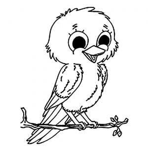 Kleiner Vogel (Ausmalbild)